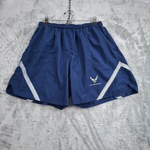 Air Force Large Shorts USAF IPTU Blue Reflective PT Trunks W/Pockets 6in